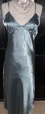 VTG LIQUID Satin SHINY Glossy LONG NIGHTGOWN GOWN LINGERIE no Size Tag M 19