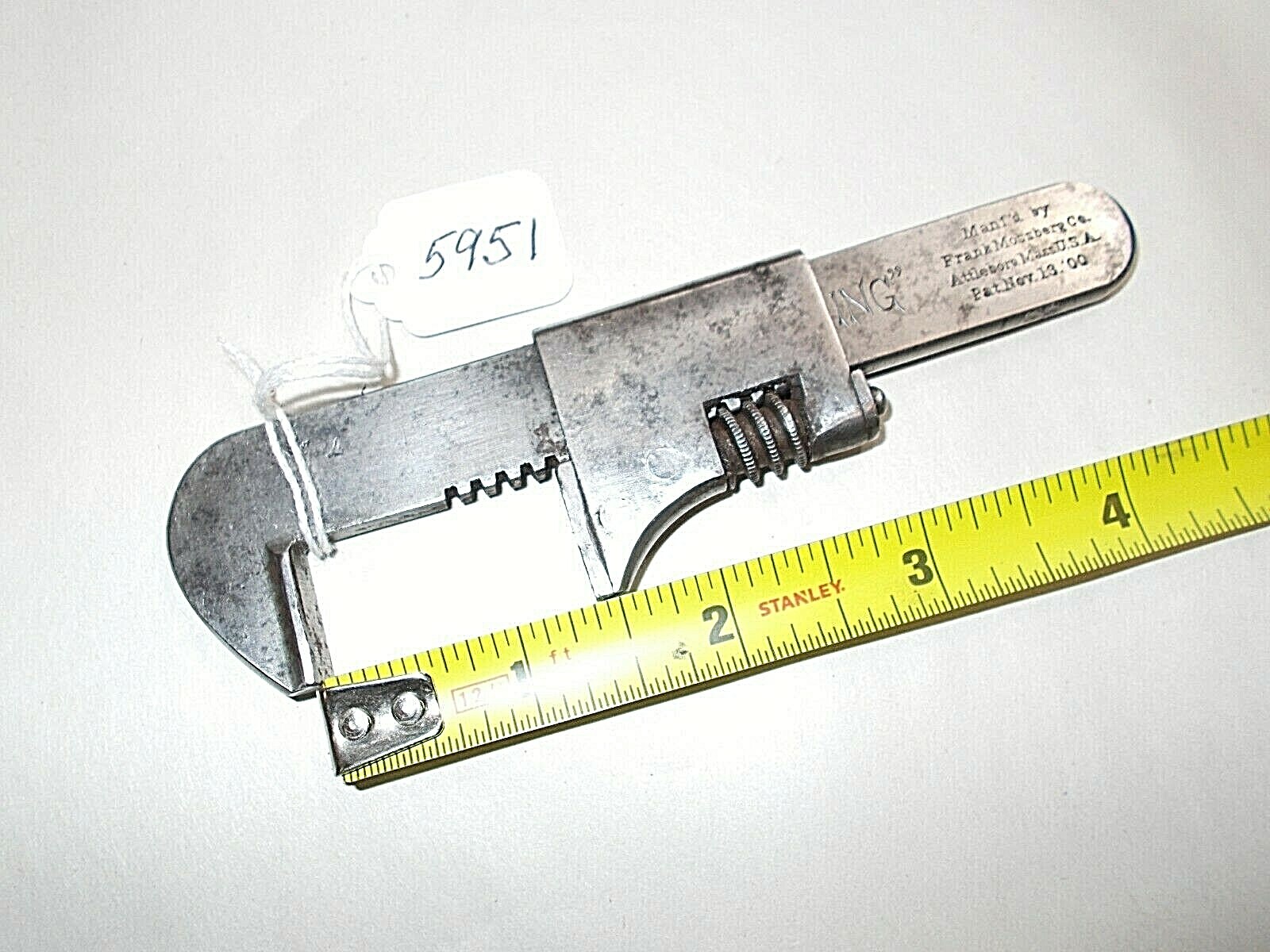 Sterling Bicycle Wrench, Pat. Nov. 13, 00, Frank Mossberg, Attleboro, Ma., USA