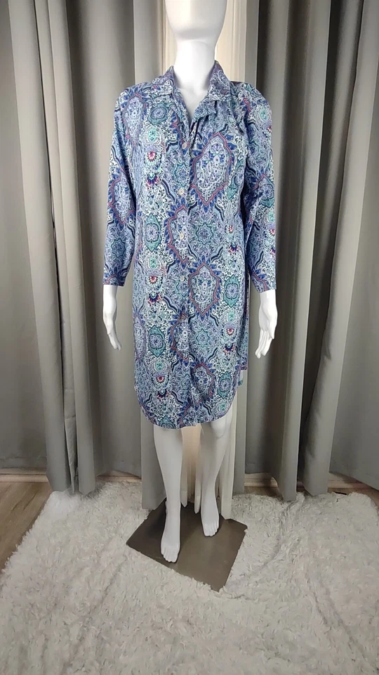 Camisón Ink + Ivy Floral Paisley Abotonado Talla Grande Foto 2 de 4