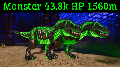 ARK Survival Ascended PvE Top Stats Monster Rex 36.5k HP & 1301m