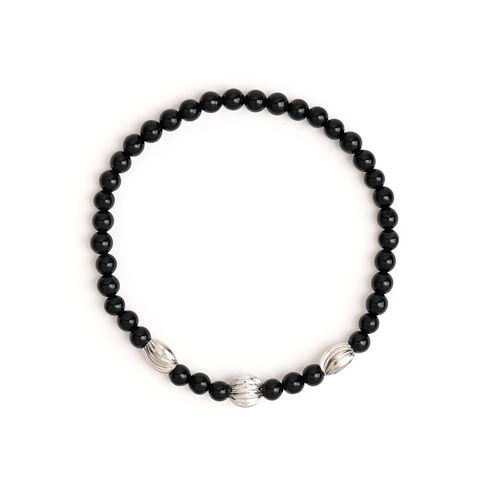 Delixir] Thin Onyx Layered Bracelet - BTS Jungkook's Bracelet
