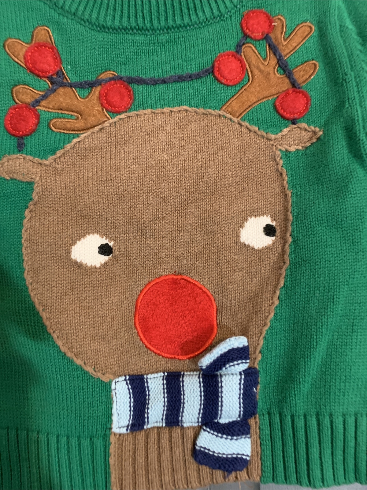 NEXT First Christmas Jumper - Reindeer - 3-6 months image 2