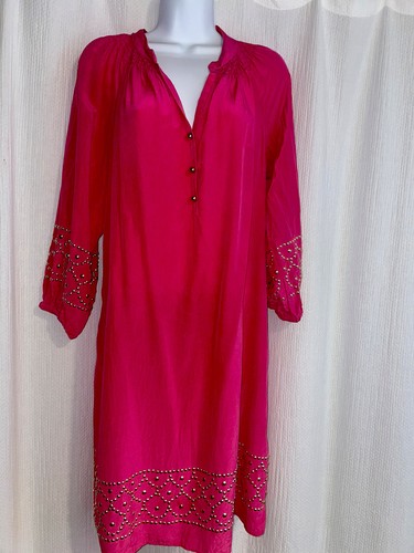 ~ Lilly Pulitzer Dress ~ Prosecco Pink Wild~ Size M- Gorgeous Gold Studs - Picture 2 of 4