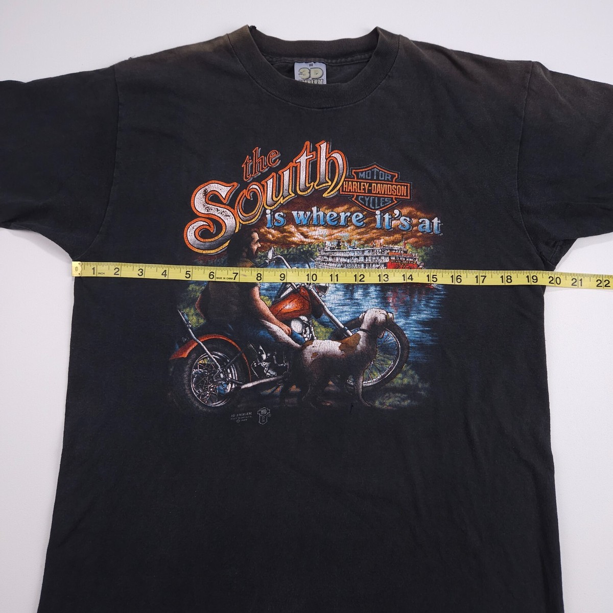 Harley-Davidson リメイクTシャツ　オフショルダー　サンフェード Harley-Davidson リメイクTシャツ オフショルダー サンフェード