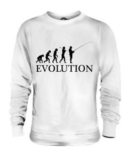 PESCA EVOLUZIONE DELL'UOMO MAGLIONE UNISEX UOMO DONNA DONNA REGALO ABBIGLIAMENTO PESCA