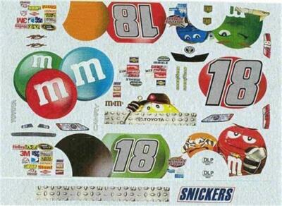 Winscals #18 M&Ms 2008 Kyle Busch 1/24 waterslide Nascar decal | eBay
