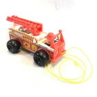 Vintage 1968 Fisher Price Fire Engine #720, Firefighter, Ladder, Hose and Bell