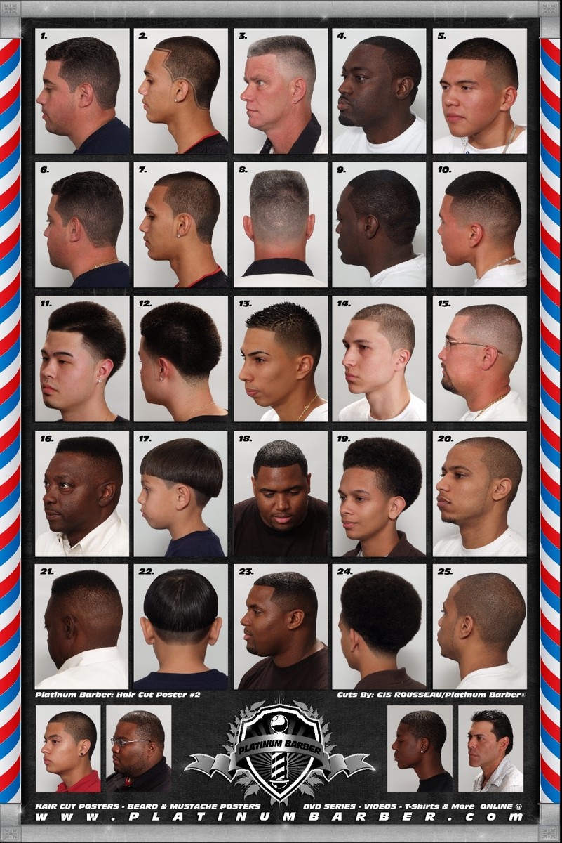 Barber Shop Hairstyles Chart