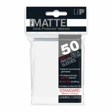 ULTRA PRO 50CT MATTE WHITE STANDARD DECK PROTECTOR SLEEVES #82651 NEW 