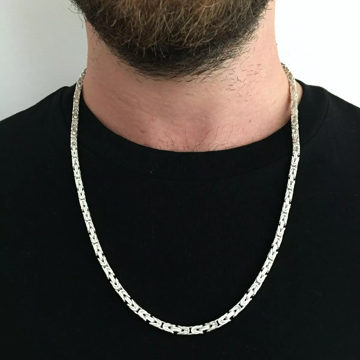 Mens silver sale chains 26 inch