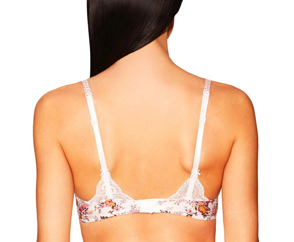 SUJETADOR TRIÁNGULO BLANCO AUBADE FLOR DE PLAISIR DE DISEÑADOR FRANCÉS 32B NUEVO CON ETIQUETAS PRECIO DE VENTA SUGERIDO POR EL FABRICANTE $129 FA12 Foto 4 de 4