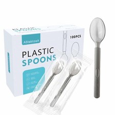 Disposable Teaspoons Plastic Silverware Individually Wrapped Packsspoons For Par