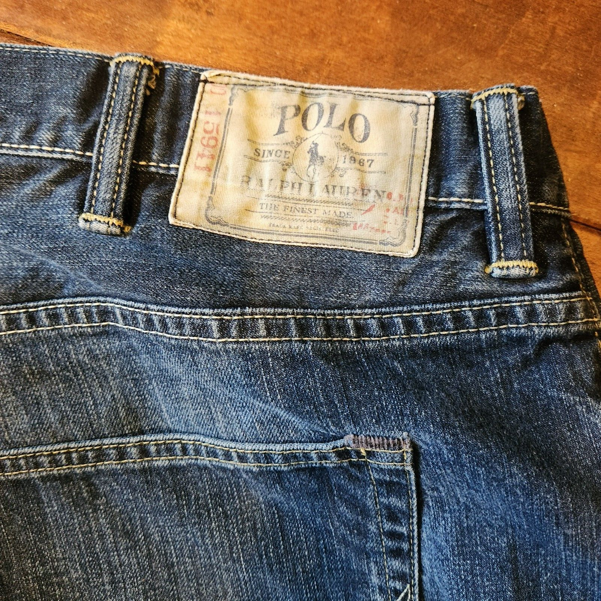 Vtg Polo Ralph Lauren 15941 Jeans Mens 46B X 32 Blue Denim