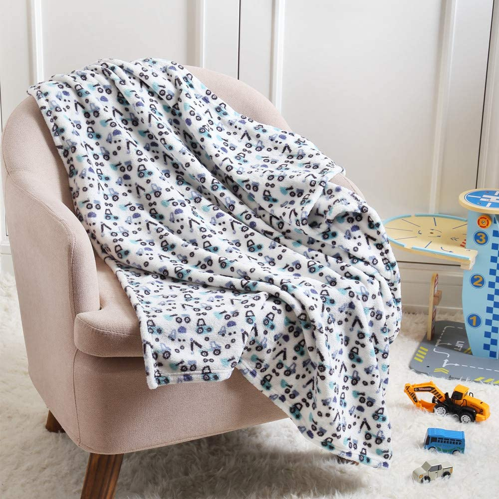 76x102cm Cute Lightweight Silky Cozy Warm Baby Blanket for Boys Infant