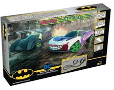 Micro Scalextric "Batman Vs Joker" The Race For Gotham 1:64 Slot Car Set G1177