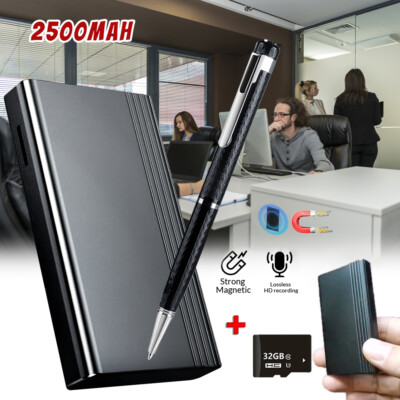 32GB Grabadora De Voz Espia Grabacion De Audio Oculto Pequeño Activado Por Voz