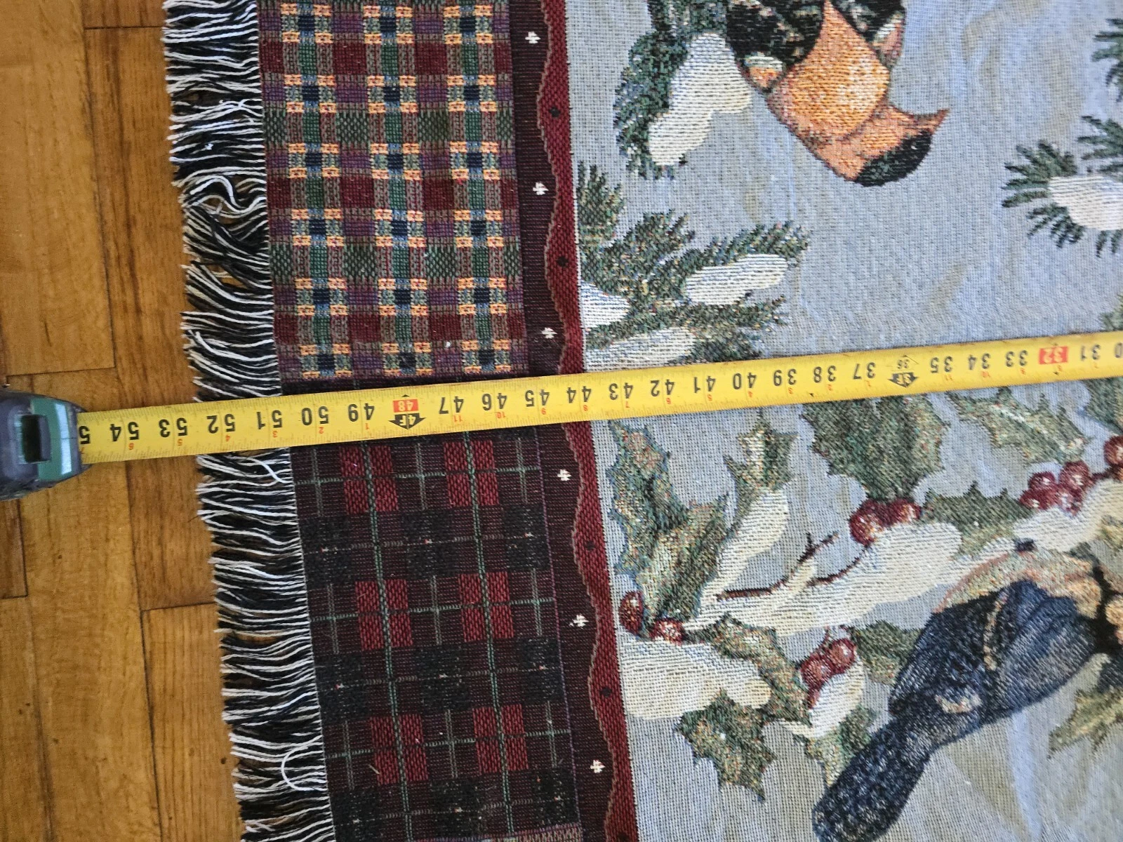 Christmas Cardinal Winter  Woven Tapestry Throw Blanket Mohawk