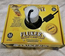 FLUKER'S DELUXE Clamp Lamp with for Reptiles Black, 5.5-In. NEW