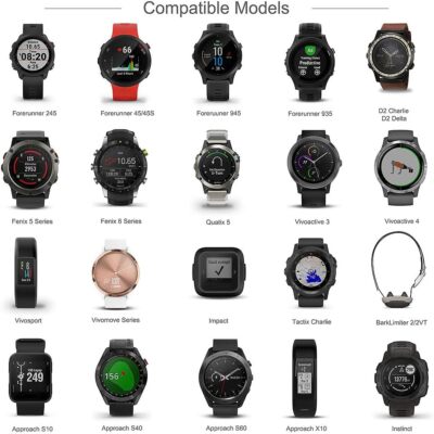 Câble Charge 2-en-1 USB-C Vers USB-A Pour Garmin - Compatible Fenix 7, Forerunner, Venu, Epix, Etc. - 1m, Nylon Tressé