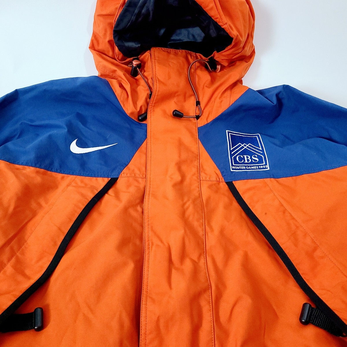 VTG 1998 NIKE ACG CBS WINTER GAMES Orange BLUE STORM FIT VTG 1998 NIKE ACG CBS WINTER GAMES Orange BLUE STORM FIT