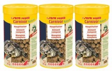 3x Sera reptil Carnivor Nature 250ml / 72g - Protein Futter carnivore Reptilien