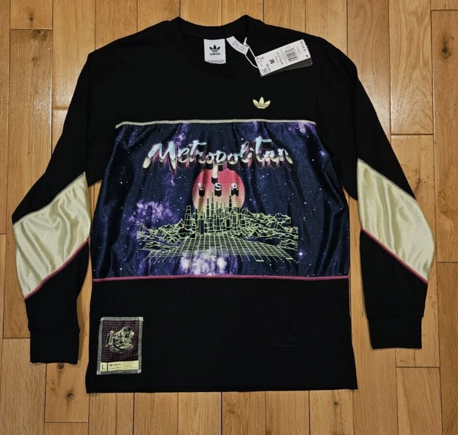 NUEVO CON ETIQUETAS Adidas X Metropolitan Metro EE. UU. Skateboarding Manga Larga Camiseta Para Hombre M Foto 2 de 4