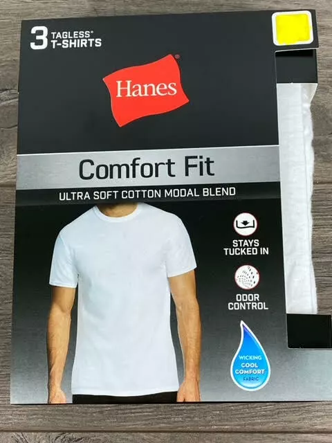 Modernisering jordnødder Kviksølv Hanes Men's Comfort Fit 3 Tagless Ultra Soft T-Shirts size Small, White. |  eBay