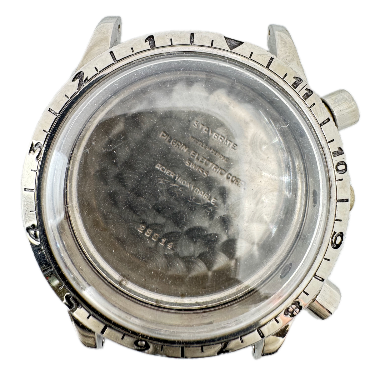 Vintage Jardur Pilgrim Chronograph Men's Wristwatch Case for