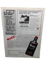 Vintage 1987 Slick 50 PTFE Oil Treatment Ad Lincoln Tech Mechanic School