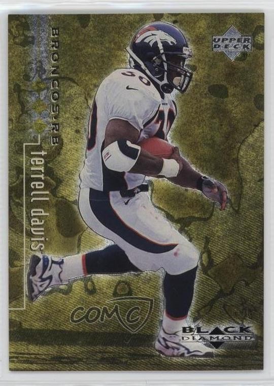 1998 Upper Deck Black Diamond Rookie Edition Triple /1500 Terrell Davis HOF 1e1l
