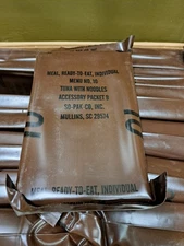 Vtg US Military Meal Ready-To-Eat MRE 1990 Menu No. 10 Tuna&Noodles SoPakCo