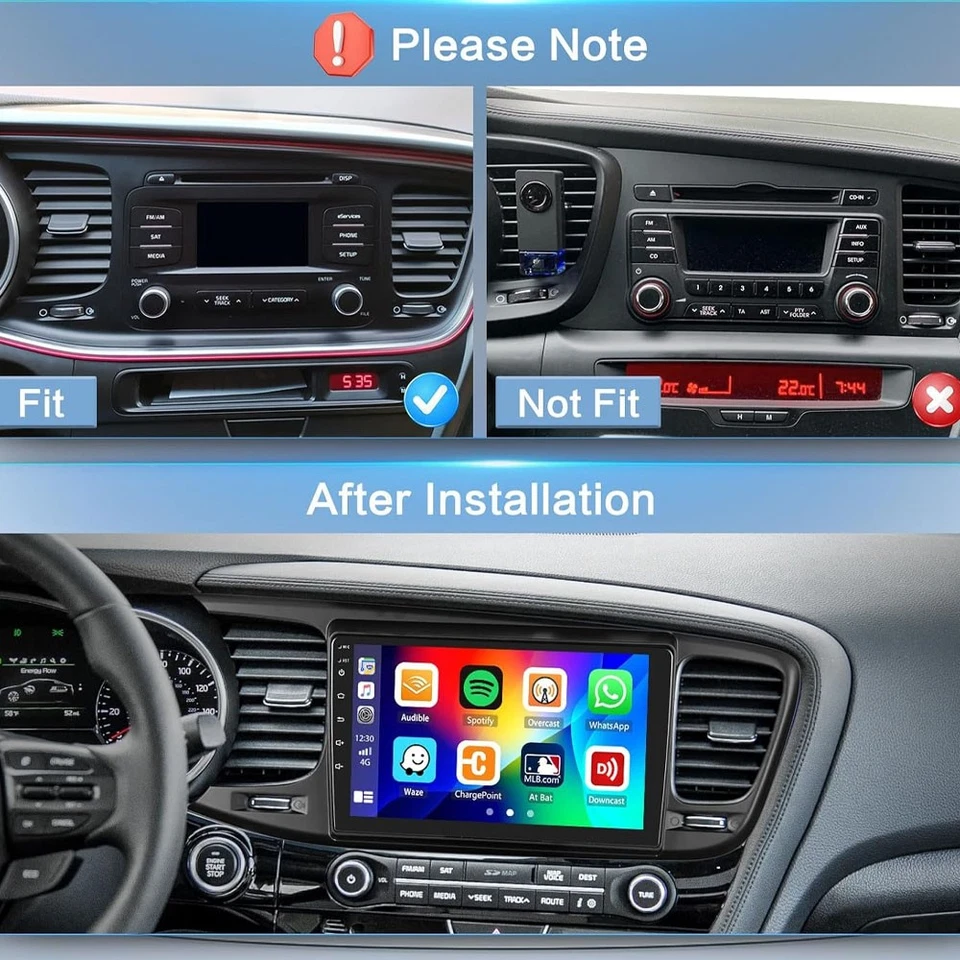 Stereo For Kia Optima K5 2011-2015 Android 13 Wireless Apple CarPlay Car Radio - Image 2 of 4