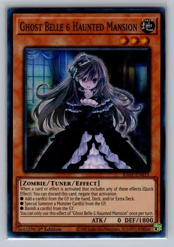 Yugioh Ghost Belle & Haunted Mansion Super Rare RA01-EN011 NM