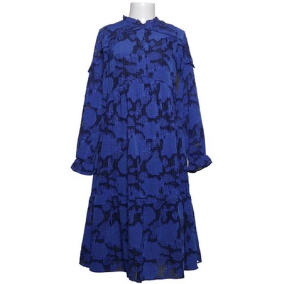 Lost Ink, Kleid, Größe: XXS, Blau/Schwarz, Polyester, Blumen, Damen #l5A