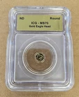 1/500th oz .9999 Gold Eagle Head ICG MS 70