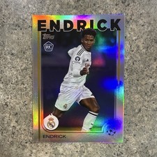 Topps 2024-25 UEFA Club Competitions Rookie Endrick #100 Real Madrid Card. rookie card picture