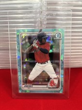 Gilberto Jimenez 14/20 Teal Cracked Ice 2020 Bowman Chrome Prospect Red Sox
