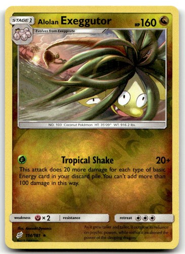 Alolan Exeggutor (114) Reverse Holo Rare SM - Team Up 114/181 NM