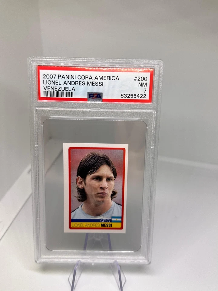 Messi #200 Argentina Panini Copa America Venezuela 2007 PSA 7 - Imagen 2 de 3
