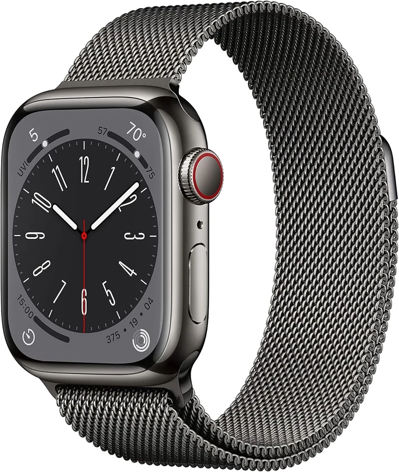 Apple Watch Series 8 (GPS+LTE) 41 MM Grafito Caja Acero Inoxidable Lazo Milanés