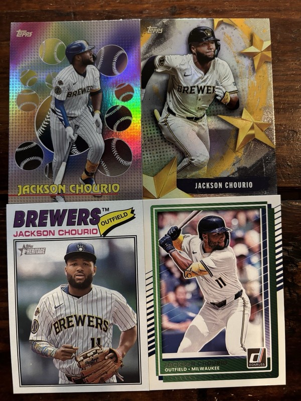 Jackson Chourio 4 Card LOT! Titans Of The Game / Stars Of MLB - Brewers