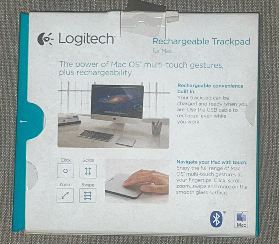 Logitech T651 Rechargeable Bluetooth Trackpad Mac (no cable)- SEE PICTURES - Image 2 of 4