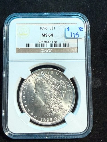 1896 MORGAN DOLLAR NGC MS 64 128