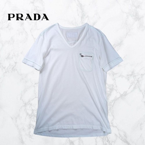 Rare Prada Zip Pocket Color Stitch T-Shirt