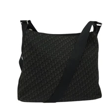 Christian Dior Trotter Canvas Shoulder Bag Black Auth ep8989