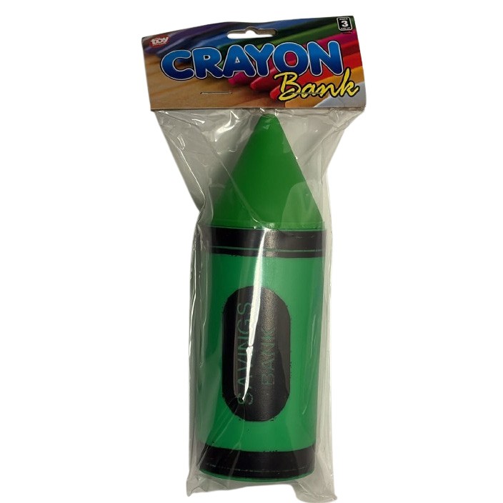 - Crayon Coin Bank [green](6 Inch) - New