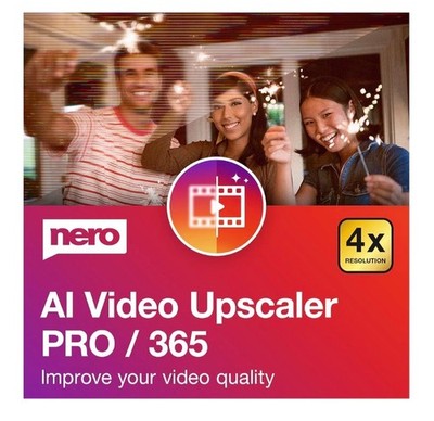 Nero AI Video Upscaler Pro 365 (Annual license) Improve Video Quality | AI 4× Su
