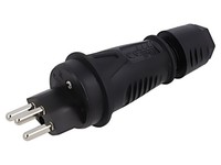 0323-SS Steckverbinder: Zur Ac-Stromversorgung MäNnlich Stecker 2P+PE Pce
