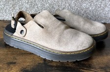 Dr. Marten's Beige Carlson Suede Casual Sling Back Mules Womens Size 8 Mens 7