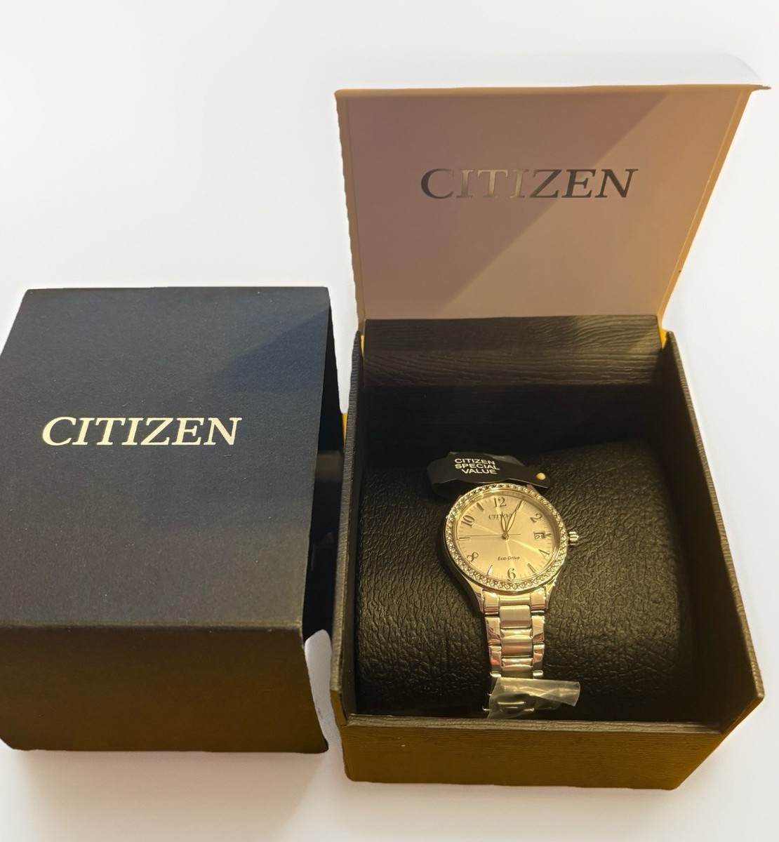 New Citizen Ladies Crystal Watch w/ box Ladies main image 3